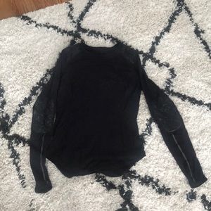 Black long sleeve work out top